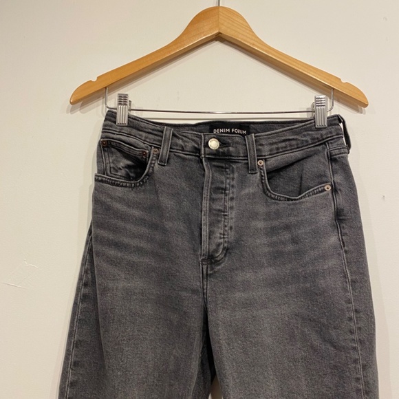 Aritzia Denim Forum The Arlo High Rise Straight Leg Jeans in Washed Black 28 - Picture 5 of 6